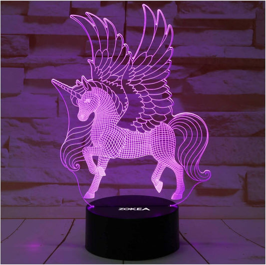 Unicorn Gifts for Girls Unicorn Toys 3D Unicorn Night Light for Kids with Remote&Smart Touch 7 Colors Changing Unicorn Lamp 3 4 5 6 7 8 Year Old Christmas Birthday Decorations Unicorn Gifts for Women