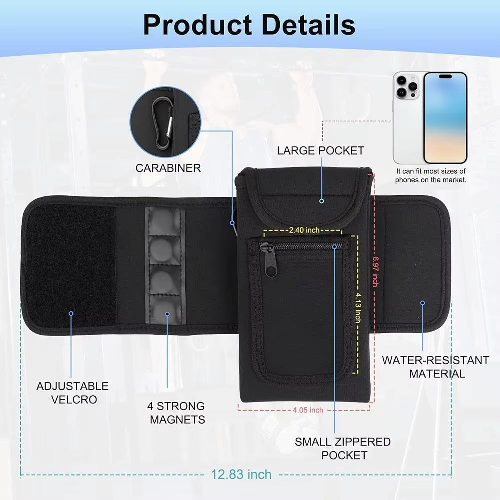 Universal Water Bottle Sleeve Portable Elastic Waterproof Elastic Bottle Holder Bag Gym Accessories Magnetic Gym Bag