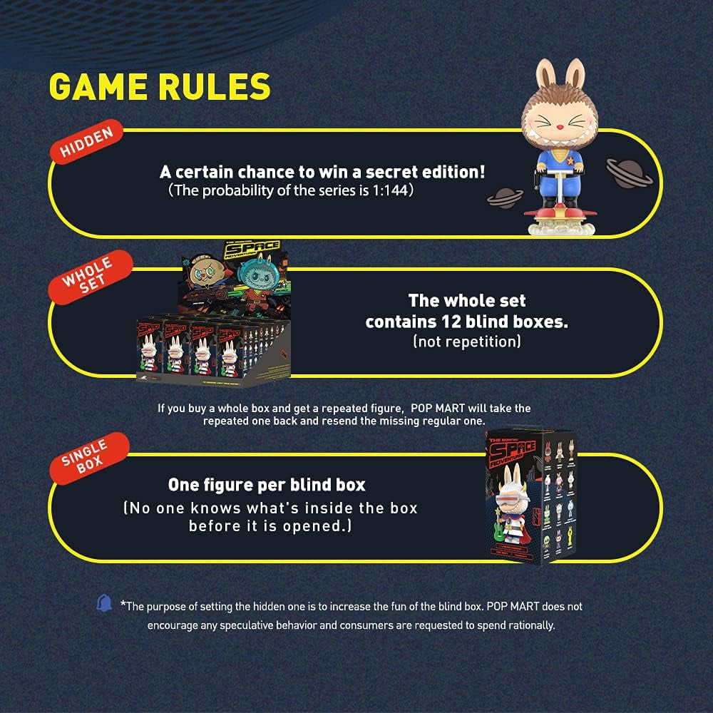 LABUBU Space Adventure Series 12PC Blind Box Toy Box Bulk Popular Collectible Random Art Toy Hot Toys Cute Figure Creative Gift, for Christmas Birthday Party Holiday