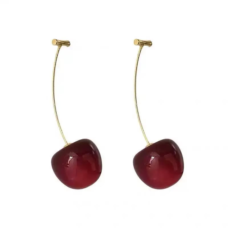 Sweet Cherry Earrings for Women - Adorable 925 Silver Studs - Perfect Gift for Girls