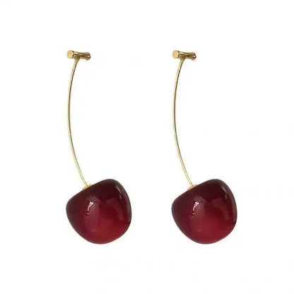 Sweet Cherry Earrings for Women - Adorable 925 Silver Studs - Perfect Gift for Girls