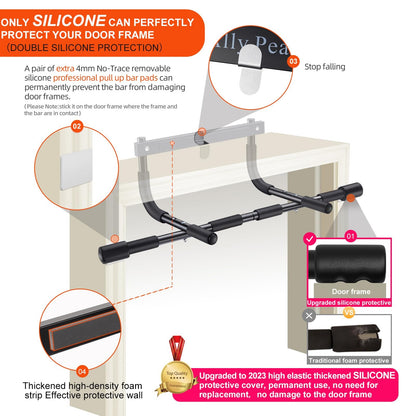 Barra De Dominadas Para Puerta | Acero Engrosado Max