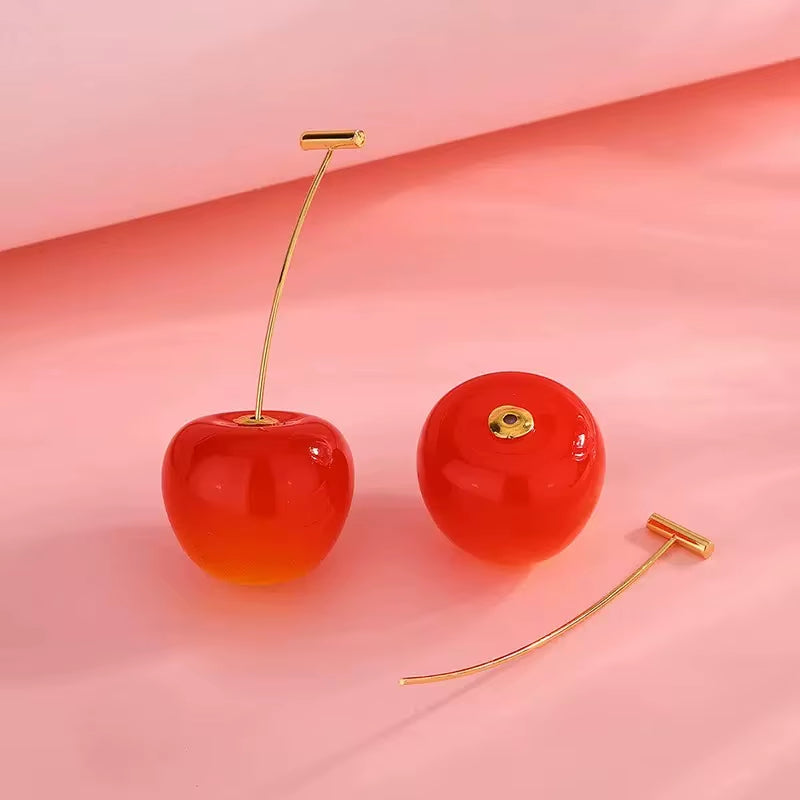 Sweet Cherry Earrings for Women - Adorable 925 Silver Studs - Perfect Gift for Girls