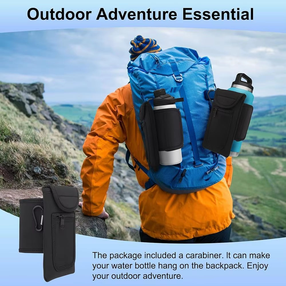 Universal Water Bottle Sleeve Portable Elastic Waterproof Elastic Bottle Holder Bag Gym Accessories Magnetic Gym Bag